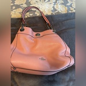 Coach Turnlock Edie pink purse